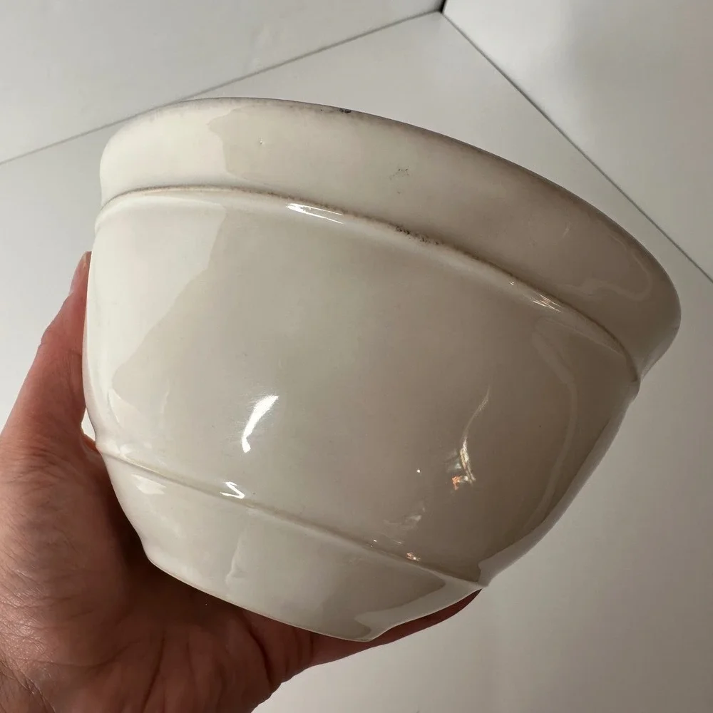 Set of 3 Pottery Barn Cambria Cereal Soup Bowls Stone Off White Portugal 6